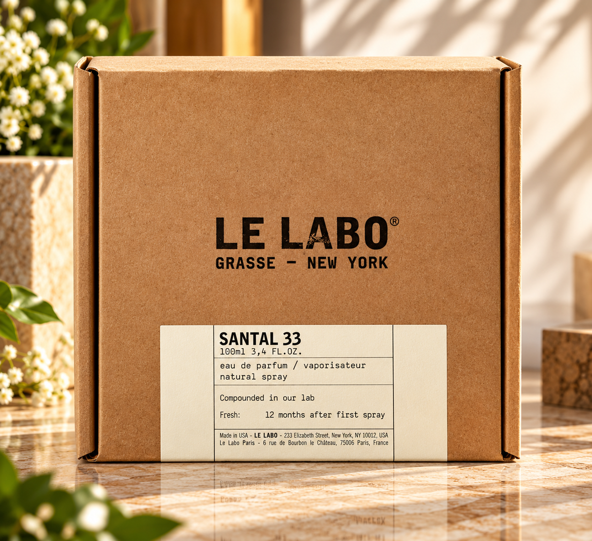 Le Labo Santal 33 Eau de Parfum Unisex, 3.4 oz / 100 ml - Fragrance Collection