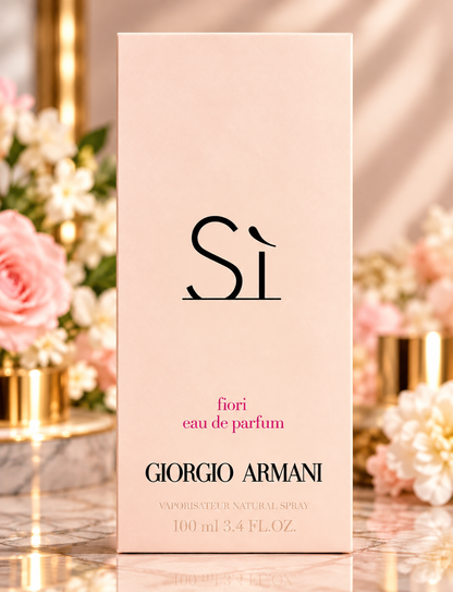 Giorgio Armani Sì Fiori Eau de Parfum for Women, 3.4 oz / 100 ml – Rare New