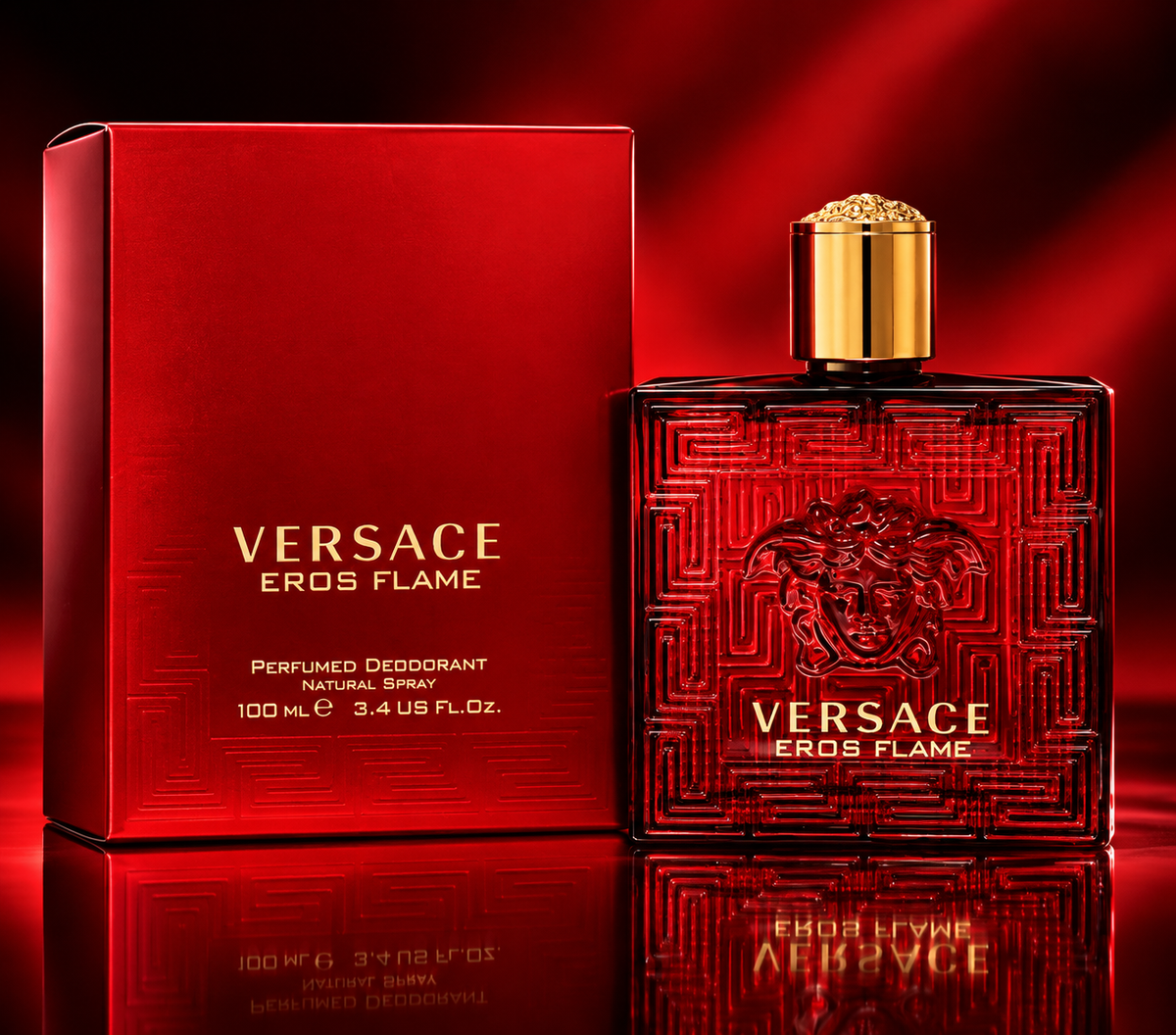 Versace Eros Flame Deodorant Spray for Men 3.4 oz / 100 ml – Luxury Fragrance