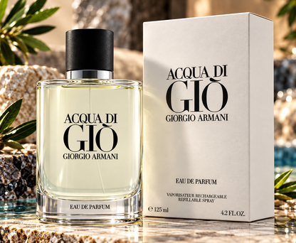 Giorgio Armani Acqua di Giò Eau de Parfum for Men, 4.2 oz / 125 ml – Refillable