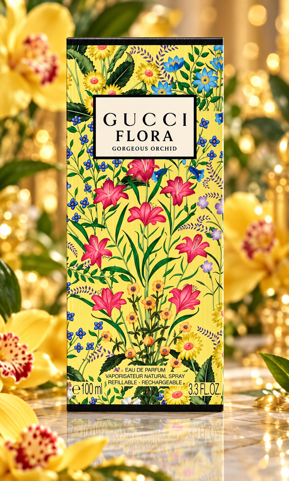 Gucci Flora Gorgeous Orchid EDP 3.3 oz / 100 ml – Women's Refillable Perfume