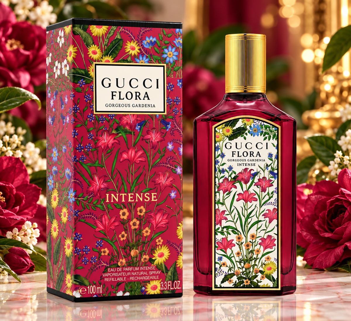 Gucci Flora Gorgeous Gardenia Intense EDP 3.3 oz / 100 ml – Women's Perfume