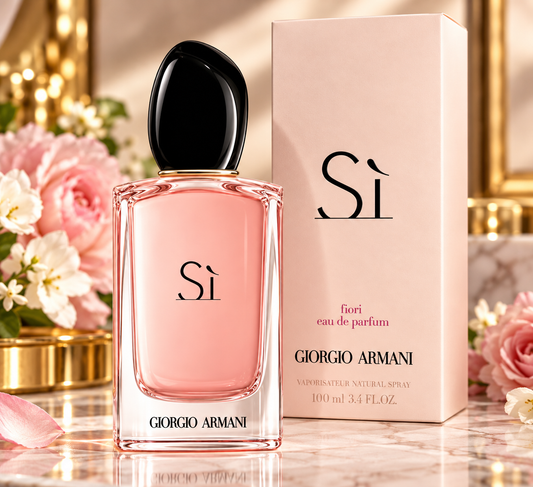 Giorgio Armani Sì Fiori Eau de Parfum for Women, 3.4 oz / 100 ml – Rare New