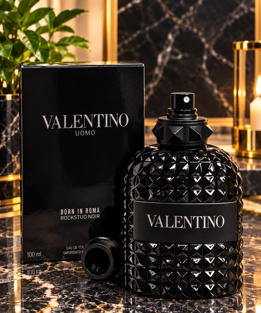 Valentino Uomo Born in Roma Rockstud Noir EDT for Men – 3.4 oz (100 ml)