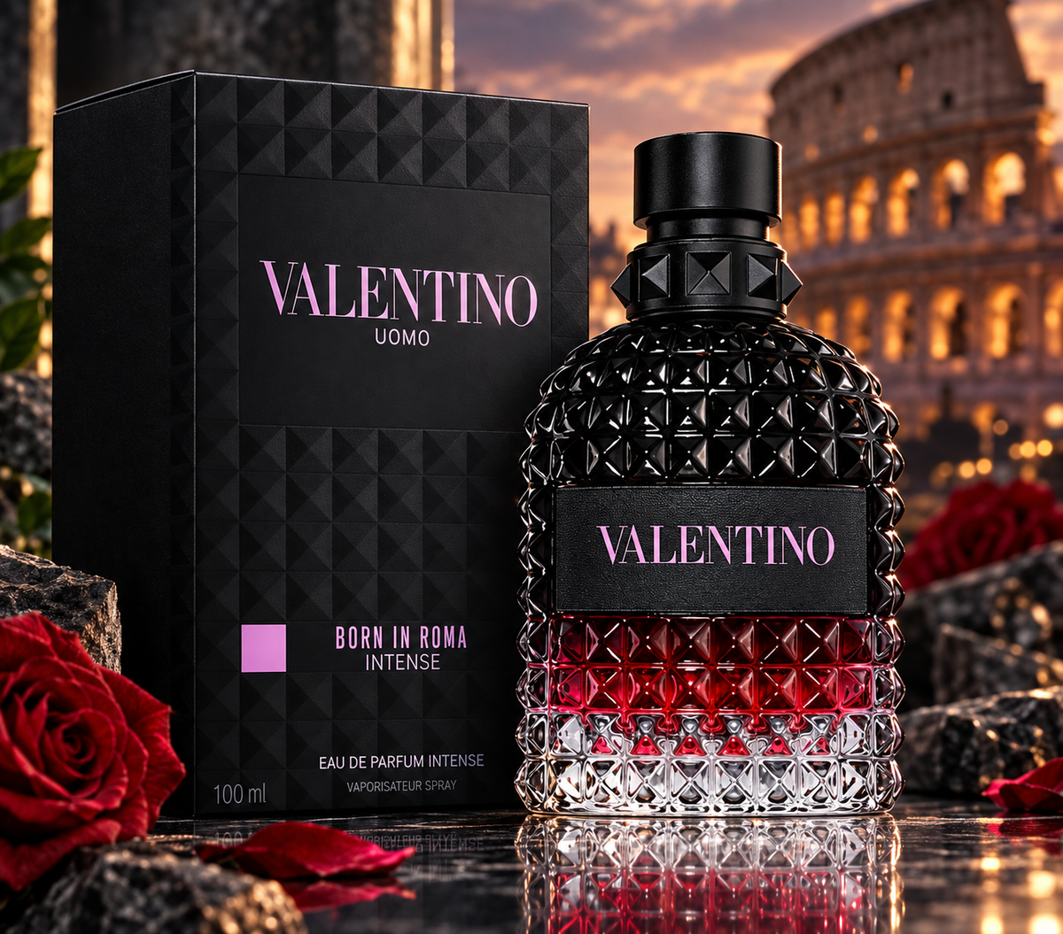 Valentino Uomo Born in Roma Intense Eau de Parfum for Men – 3.4 oz (100 ml)
