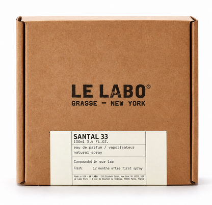 Le Labo Santal 33 Eau de Parfum Unisex, 3.4 oz / 100 ml - Fragrance Collection