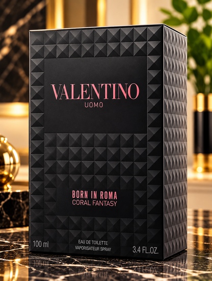 Valentino Uomo Born in Roma Coral Fantasy Eau de Toilette for Men, 3.4 oz / 100 ml