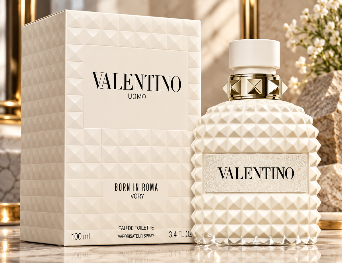 Valentino Uomo Born in Roma Ivory Eau de Toilette for Men, 3.4 oz / 100 ml