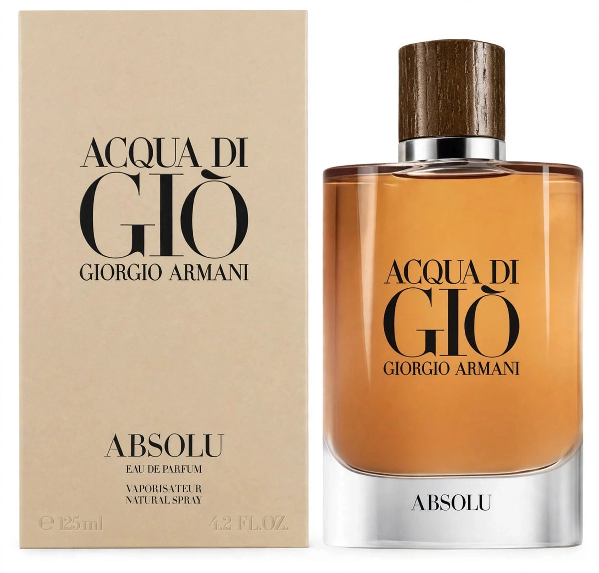Giorgio Armani Acqua di Giò Absolu Eau de Parfum for Men, 4.2 oz / 125 ml