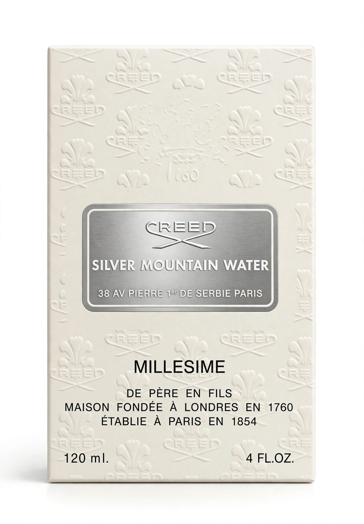 Creed Silver Mountain Water Eau de Parfum for Men, 4 oz / 120 ml