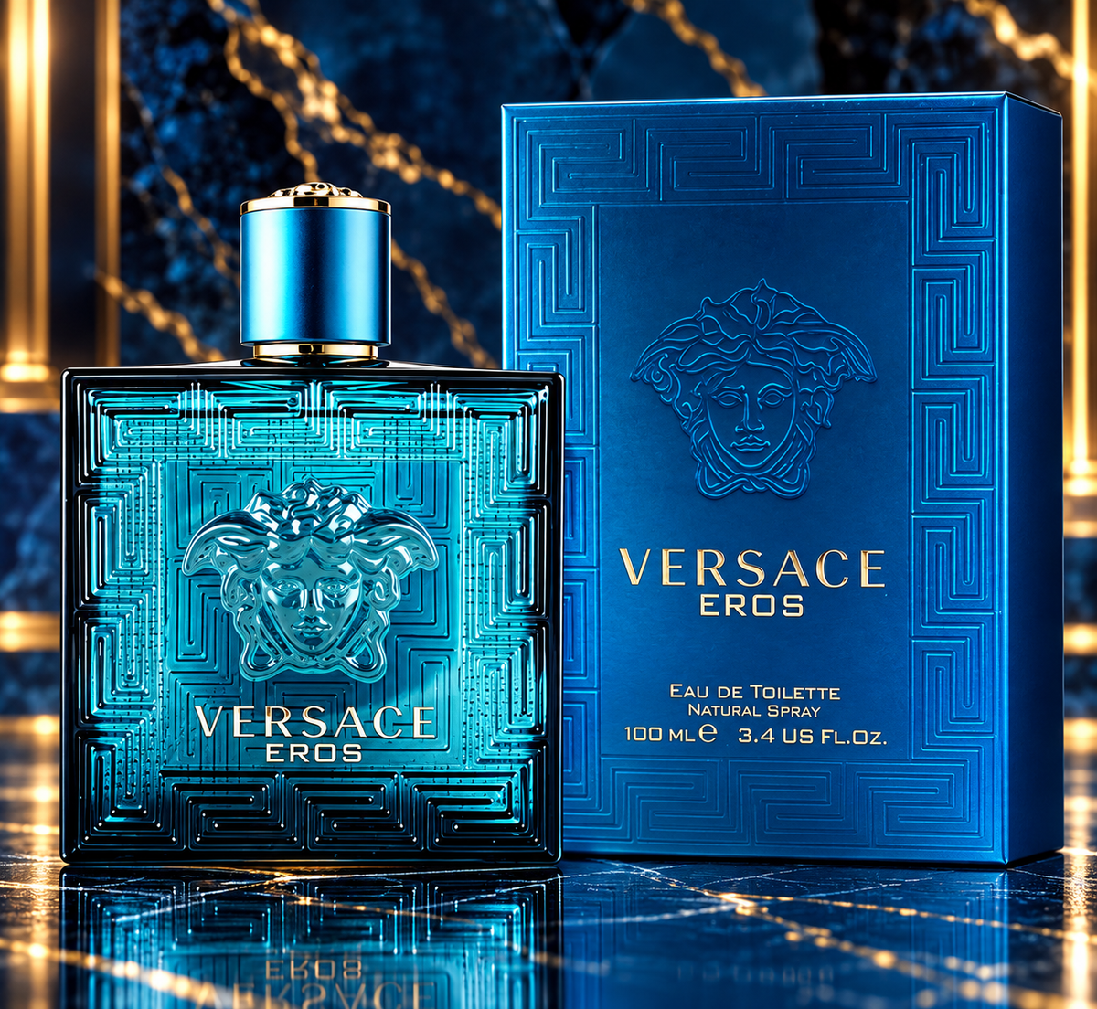 Versace Eros EDT for Men 3.4 oz / 100 ml – Designer Cologne Spray