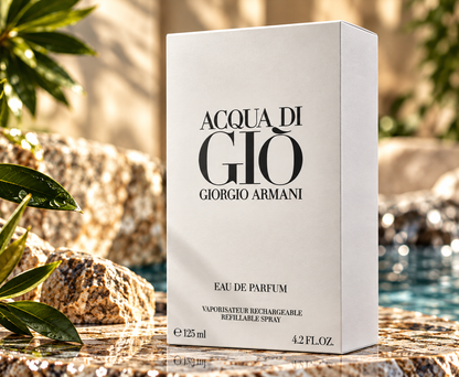 Giorgio Armani Acqua di Giò Eau de Parfum for Men, 4.2 oz / 125 ml – Refillable