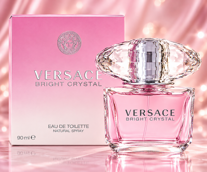 Versace Bright Crystal EDT 3.0 oz / 90 ml – Women's Floral Fruity Perfume