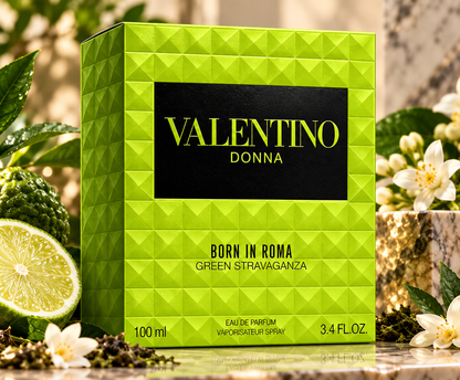 Valentino Donna Born in Roma Green Stravaganza Eau de Parfum for Women, 3.4 oz / 100 ml